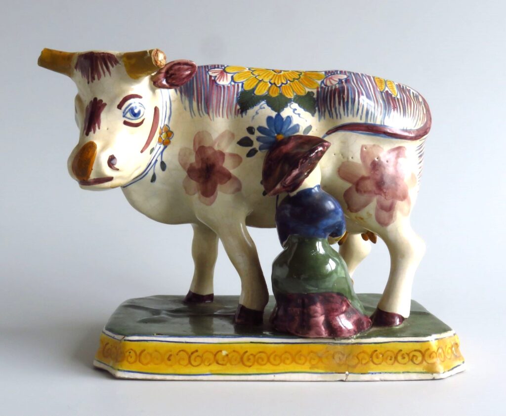 Beeldje van koe voor de behandeling.